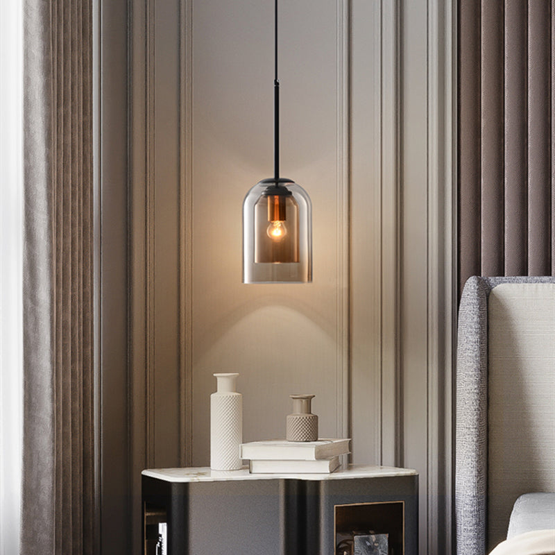 Colored Glass Pendant Light Modern Hanging Ceiling Lamp Fixture
