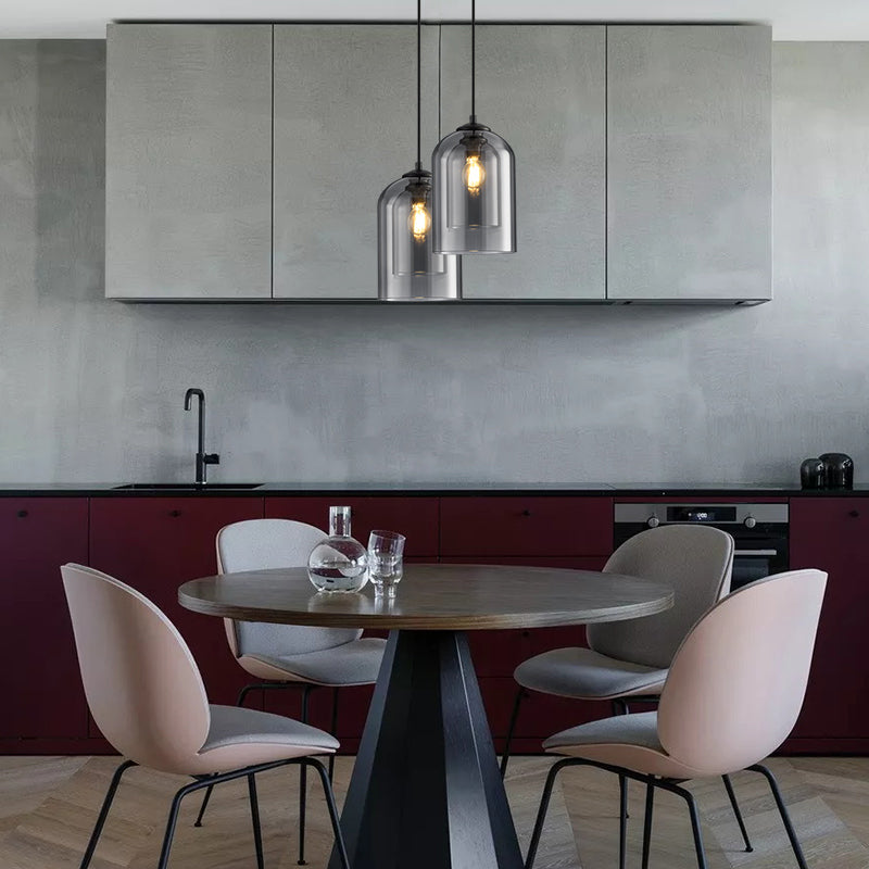 Colored Glass Pendant Light Modern Hanging Ceiling Lamp Fixture