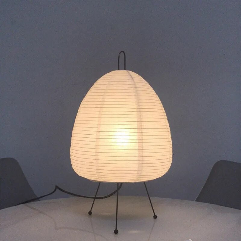 Japanese Rice Paper Table Lamp LED Soft Glow Paper Lantern Light