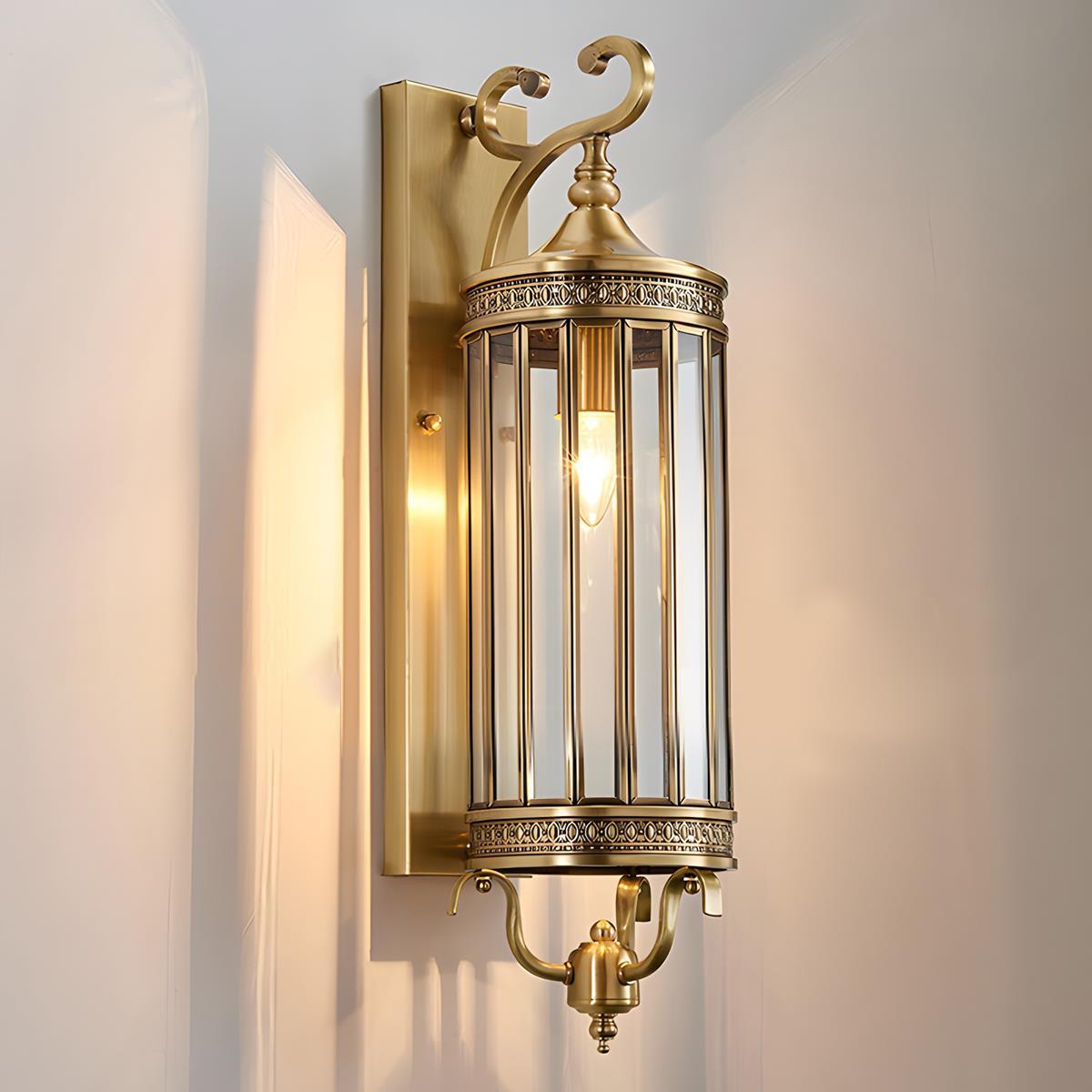Vintage Outdoor Wall Sconce IP65 LED Copper Porch Light