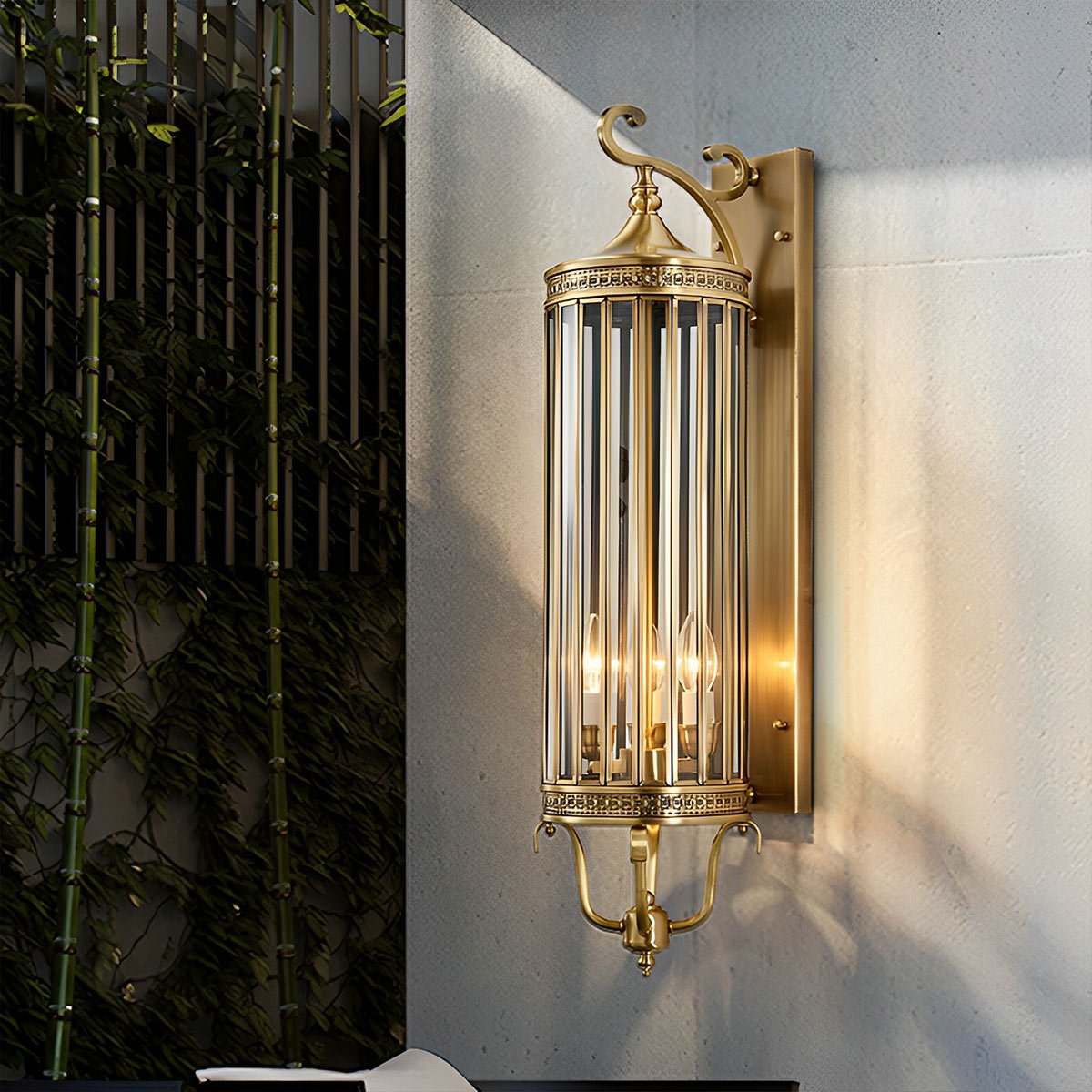 Vintage Outdoor Wall Sconce IP65 LED Copper Porch Light