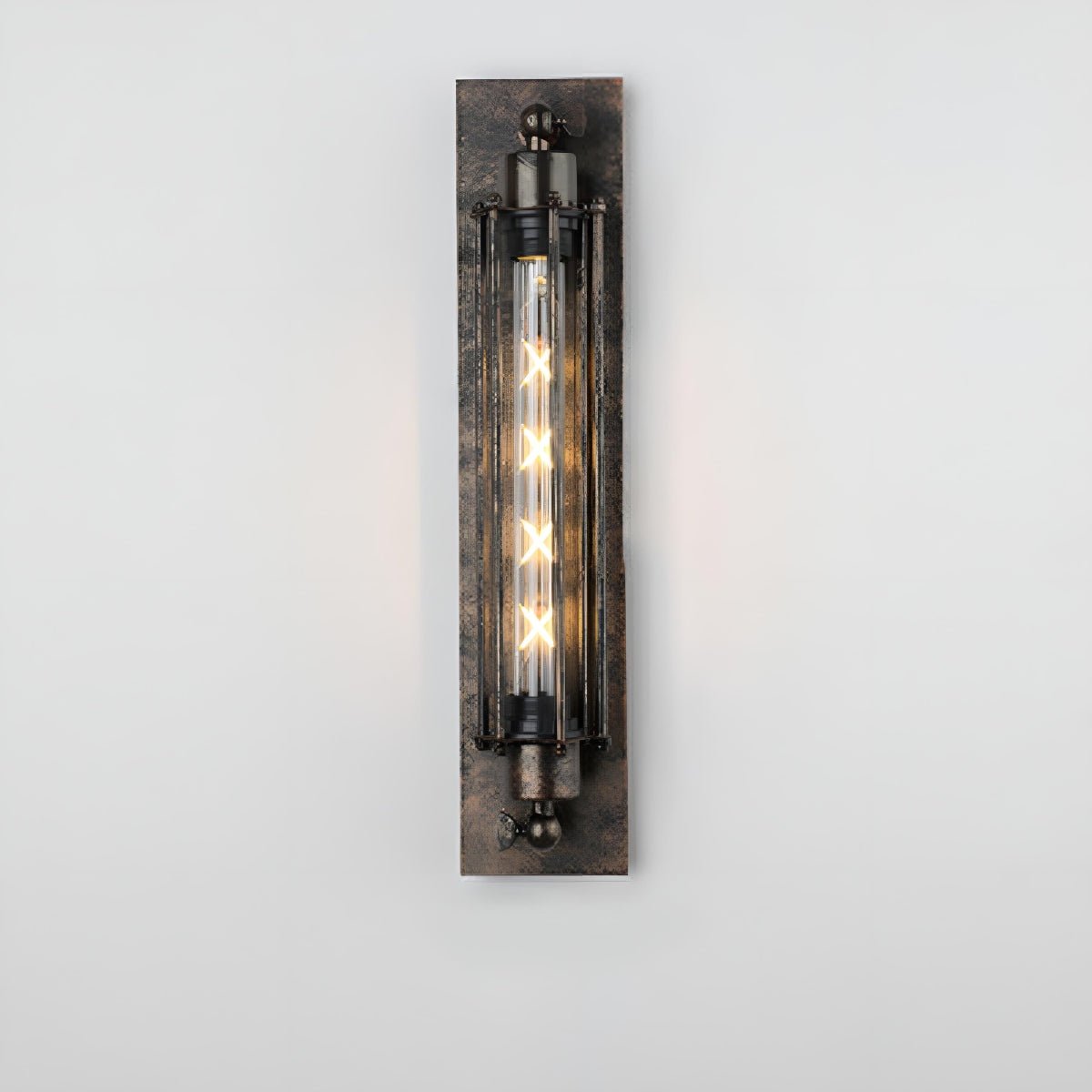 Vintage Industrial LED Wall Sconce Iron Glass 3000K