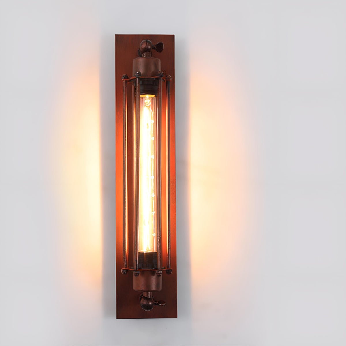 Vintage Industrial LED Wall Sconce Iron Glass 3000K