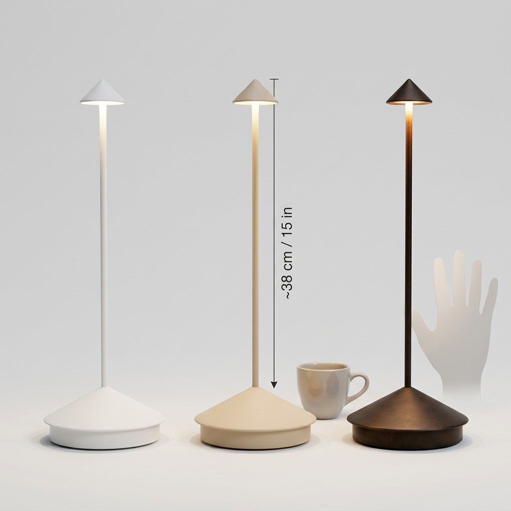 Wireless LED Table Lamp with Touch Dimming | Cordless Light for Any Room