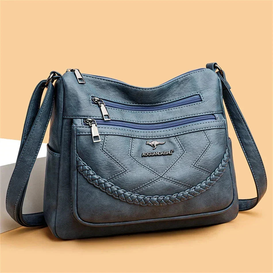 Veloura | Women’s Soft Shoulder Bag with Adjustable Strap | Zipper Closure for Daily Use