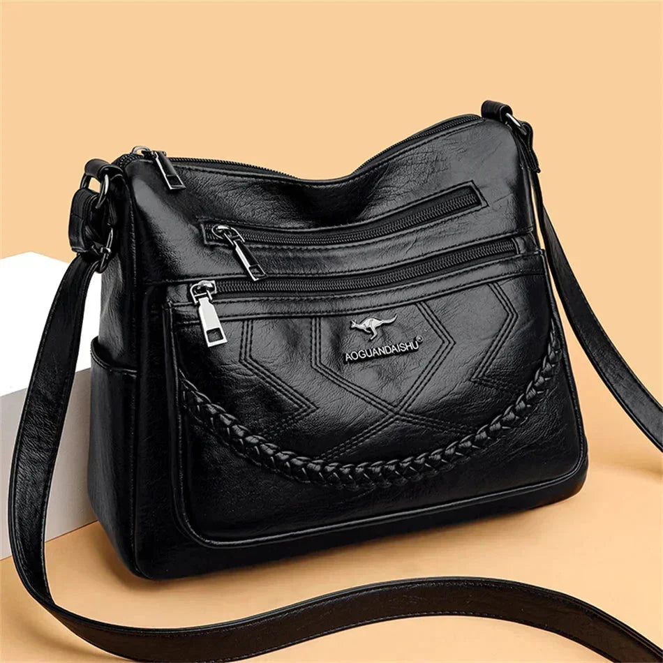 Veloura | Women’s Soft Shoulder Bag with Adjustable Strap | Zipper Closure for Daily Use