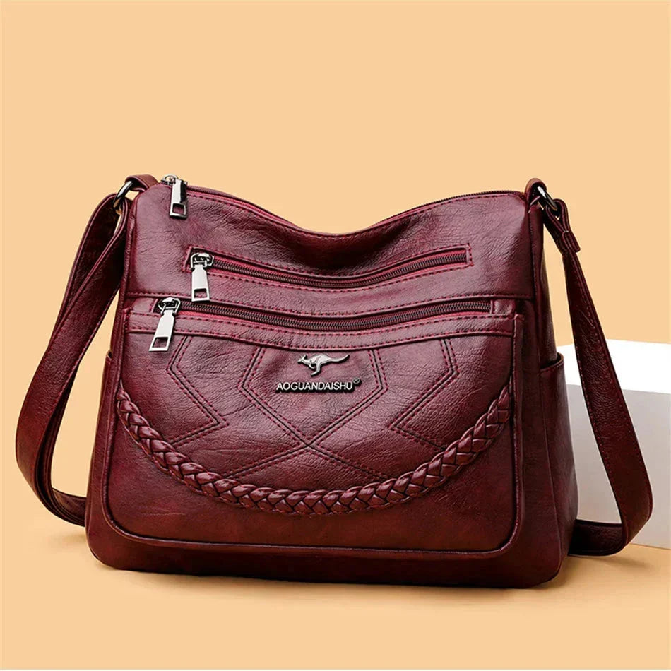 Veloura | Women’s Soft Shoulder Bag with Adjustable Strap | Zipper Closure for Daily Use