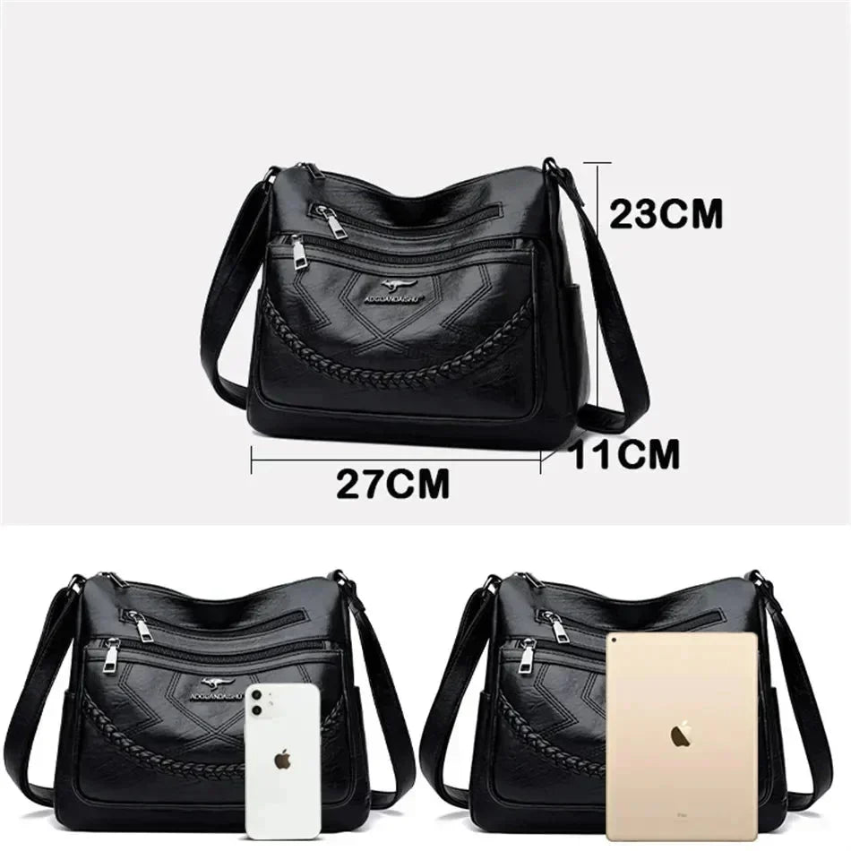 Veloura | Women’s Soft Shoulder Bag with Adjustable Strap | Zipper Closure for Daily Use