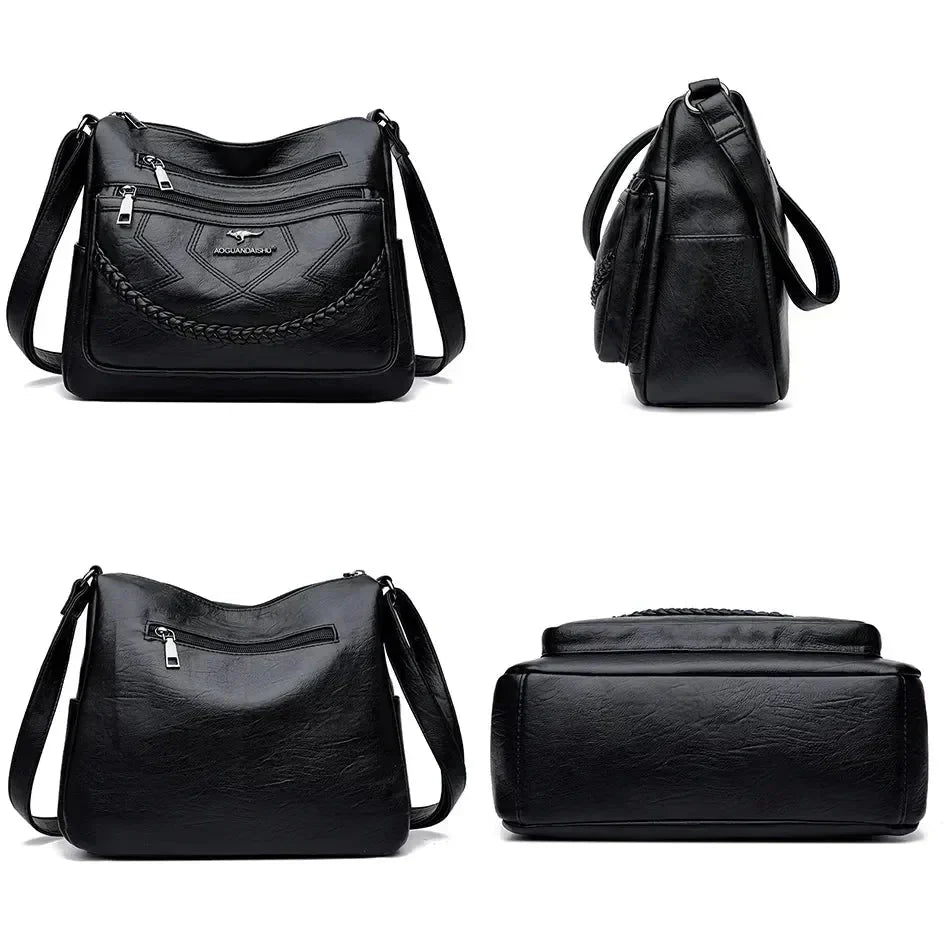 Veloura | Women’s Soft Shoulder Bag with Adjustable Strap | Zipper Closure for Daily Use
