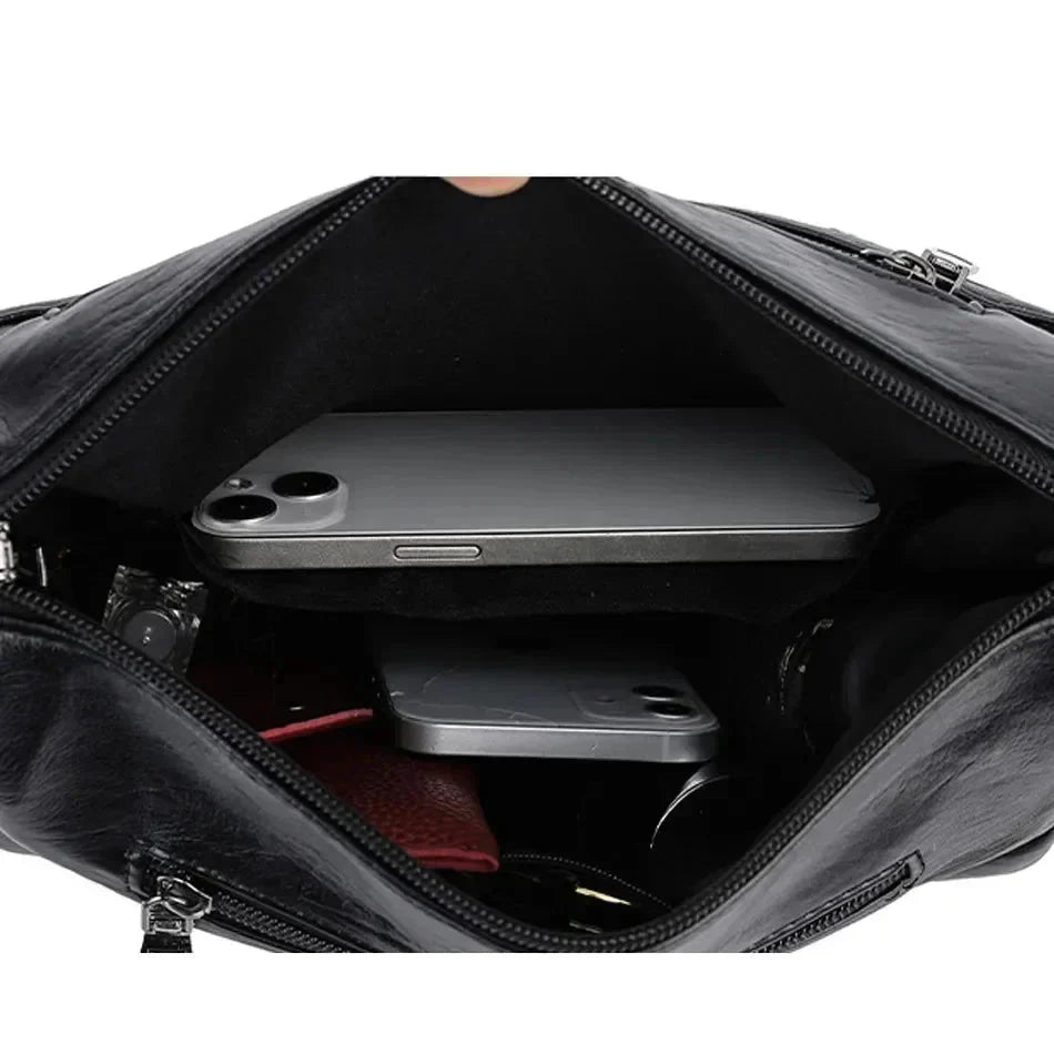 Veloura | Women’s Soft Shoulder Bag with Adjustable Strap | Zipper Closure for Daily Use