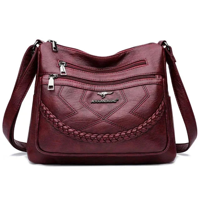 Veloura | Women’s Soft Shoulder Bag with Adjustable Strap | Zipper Closure for Daily Use